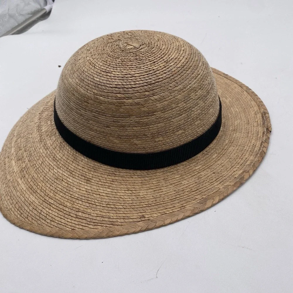 Natural Straw Sun Hat with Black Band